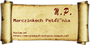 Marczinkech Petúnia névjegykártya